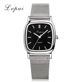 Women Bracelet Watch Silver Square Luxury Crystal Alloy WristWatches Lvpai Brand Women Fashion Men Watch Quartz Dropshiping - one46.com.au