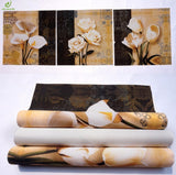 3 piece art corridor on the wall stereoscopic orchid canvas oil painting print living room on the wall modular pictures printd - one46.com.au