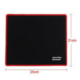 Hot 25*21CM Gaming Mouse Pad Black Red Lock Edge Rubber Speed Mouse Mat for PC Laptop Computer Black Games Mousepad Micepad - one46.com.au