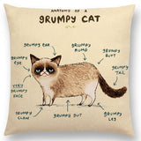 TBONTB Funny Animals Anatomy Flamingo Fox Dachshund Giraffe Hedgehog Lion Pug Squirrel Cushion Cover Sofa Throw Pillow Case - one46.com.au