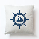 New Modern Sailing Ships Marine Printing Cushion Covers Anchor Rudder Linen Throw Pillow Case For Couch Seat Bedroom Home Decor - one46.com.au