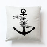New Modern Sailing Ships Marine Printing Cushion Covers Anchor Rudder Linen Throw Pillow Case For Couch Seat Bedroom Home Decor - one46.com.au