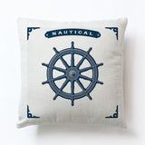 New Modern Sailing Ships Marine Printing Cushion Covers Anchor Rudder Linen Throw Pillow Case For Couch Seat Bedroom Home Decor - one46.com.au