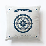 New Modern Sailing Ships Marine Printing Cushion Covers Anchor Rudder Linen Throw Pillow Case For Couch Seat Bedroom Home Decor - one46.com.au
