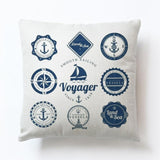 New Modern Sailing Ships Marine Printing Cushion Covers Anchor Rudder Linen Throw Pillow Case For Couch Seat Bedroom Home Decor - one46.com.au