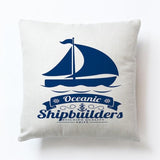 New Modern Sailing Ships Marine Printing Cushion Covers Anchor Rudder Linen Throw Pillow Case For Couch Seat Bedroom Home Decor - one46.com.au