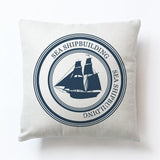 New Modern Sailing Ships Marine Printing Cushion Covers Anchor Rudder Linen Throw Pillow Case For Couch Seat Bedroom Home Decor - one46.com.au