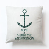 New Modern Sailing Ships Marine Printing Cushion Covers Anchor Rudder Linen Throw Pillow Case For Couch Seat Bedroom Home Decor - one46.com.au