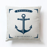 New Modern Sailing Ships Marine Printing Cushion Covers Anchor Rudder Linen Throw Pillow Case For Couch Seat Bedroom Home Decor - one46.com.au
