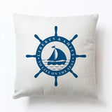 New Modern Sailing Ships Marine Printing Cushion Covers Anchor Rudder Linen Throw Pillow Case For Couch Seat Bedroom Home Decor - one46.com.au