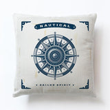 New Modern Sailing Ships Marine Printing Cushion Covers Anchor Rudder Linen Throw Pillow Case For Couch Seat Bedroom Home Decor - one46.com.au