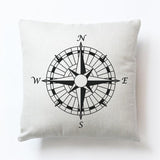 New Modern Sailing Ships Marine Printing Cushion Covers Anchor Rudder Linen Throw Pillow Case For Couch Seat Bedroom Home Decor - one46.com.au