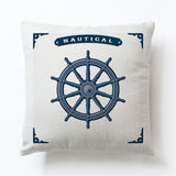 New Modern Sailing Ships Marine Printing Cushion Covers Anchor Rudder Linen Throw Pillow Case For Couch Seat Bedroom Home Decor - one46.com.au