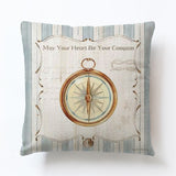 New Modern Sailing Ships Marine Printing Cushion Covers Anchor Rudder Linen Throw Pillow Case For Couch Seat Bedroom Home Decor - one46.com.au