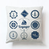 New Modern Sailing Ships Marine Printing Cushion Covers Anchor Rudder Linen Throw Pillow Case For Couch Seat Bedroom Home Decor - one46.com.au