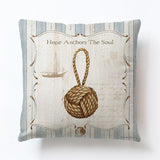 New Modern Sailing Ships Marine Printing Cushion Covers Anchor Rudder Linen Throw Pillow Case For Couch Seat Bedroom Home Decor - one46.com.au