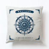 New Modern Sailing Ships Marine Printing Cushion Covers Anchor Rudder Linen Throw Pillow Case For Couch Seat Bedroom Home Decor - one46.com.au