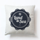 New Modern Sailing Ships Marine Printing Cushion Covers Anchor Rudder Linen Throw Pillow Case For Couch Seat Bedroom Home Decor - one46.com.au