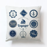 New Modern Sailing Ships Marine Printing Cushion Covers Anchor Rudder Linen Throw Pillow Case For Couch Seat Bedroom Home Decor - one46.com.au