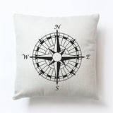 New Modern Sailing Ships Marine Printing Cushion Covers Anchor Rudder Linen Throw Pillow Case For Couch Seat Bedroom Home Decor - one46.com.au