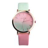 2018 Fashion WristWatch Retro Rainbow Design Women Dress Watch Quartz Leather  Watches gift for lovers Montre Relogio  #D - one46.com.au