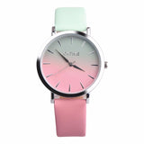 2018 Fashion WristWatch Retro Rainbow Design Women Dress Watch Quartz Leather  Watches gift for lovers Montre Relogio  #D - one46.com.au