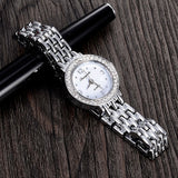 2019 New Arrive Fashion and casual Ladies watches Silver bracelet Luxury crystal watch OEM Round ultra slim dress Quartz watches - one46.com.au