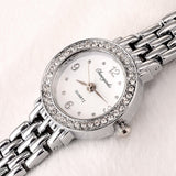 2019 New Arrive Fashion and casual Ladies watches Silver bracelet Luxury crystal watch OEM Round ultra slim dress Quartz watches - one46.com.au