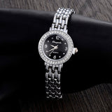 2019 New Arrive Fashion and casual Ladies watches Silver bracelet Luxury crystal watch OEM Round ultra slim dress Quartz watches - one46.com.au