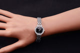 2019 New Arrive Fashion and casual Ladies watches Silver bracelet Luxury crystal watch OEM Round ultra slim dress Quartz watches - one46.com.au