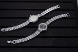 2019 New Arrive Fashion and casual Ladies watches Silver bracelet Luxury crystal watch OEM Round ultra slim dress Quartz watches - one46.com.au