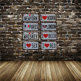 Vintage Metal Tin Sign I Love Bed Slogan Style Retro Plaque Poster Bar Pub Club Wall Tavern Garage Home Decoration 15*30cm - one46.com.au
