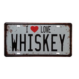 Vintage Metal Tin Sign I Love Bed Slogan Style Retro Plaque Poster Bar Pub Club Wall Tavern Garage Home Decoration 15*30cm - one46.com.au