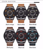 CURREN Military Sport Quartz watch Men Black Fashion Casual Army Top Brand Luxury Leather Quartz-Watch Male Clock red - one46.com.au