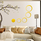 5Pcs/set Acrylic Circle Mirror Wall Stickers Removable DIY Wall Decoration Art Decals for Kids Room Home Wall Stickers - one46.com.au