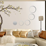 5Pcs/set Acrylic Circle Mirror Wall Stickers Removable DIY Wall Decoration Art Decals for Kids Room Home Wall Stickers - one46.com.au