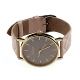 2018 Fashion Geneva hight quality Wristwatch Fashionable Unique Leather Watchband Watch Women Quartz Dress Watch #D - one46.com.au
