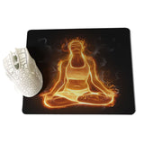 MaiYaCa In Stocked Lord Buddha  Meditation Yoga Unique Desktop Pad Game Mousepad Size for 18x22cm 25x29cm Small Mousepad - one46.com.au