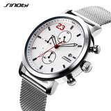 SINOBI Top Brand Men's Chronograph Sport Watches Auto Date Military Men's Watch Men Watch Waterproof Watches Clock reloj hombre - one46.com.au