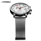 SINOBI Top Brand Men's Chronograph Sport Watches Auto Date Military Men's Watch Men Watch Waterproof Watches Clock reloj hombre - one46.com.au
