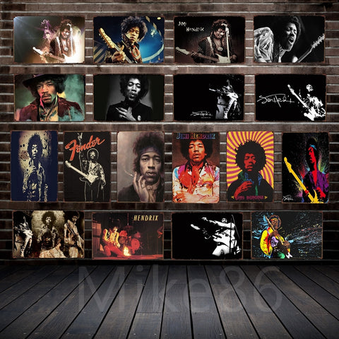 [ Mike86 ] Hendrix Tin sign Art  Wall decoration Cafe Bar Pub Party Vintage Metal Painting FG-137 - one46.com.au