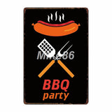 [ Mike86 ] BBQ ZONE Grill DADS BARBECUE TIME Metal Signs Antique Pub Room Hotel Party Decor Retro Wall Painting Plaque  FG-223 - one46.com.au