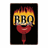 [ Mike86 ] BBQ ZONE Grill DADS BARBECUE TIME Metal Signs Antique Pub Room Hotel Party Decor Retro Wall Painting Plaque  FG-223 - one46.com.au