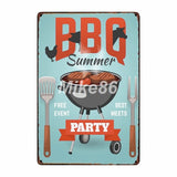 [ Mike86 ] BBQ ZONE Grill DADS BARBECUE TIME Metal Signs Antique Pub Room Hotel Party Decor Retro Wall Painting Plaque  FG-223 - one46.com.au