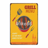 [ Mike86 ] BBQ ZONE Grill DADS BARBECUE TIME Metal Signs Antique Pub Room Hotel Party Decor Retro Wall Painting Plaque  FG-223 - one46.com.au