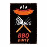 [ Mike86 ] BBQ ZONE Grill DADS BARBECUE TIME Metal Signs Antique Pub Room Hotel Party Decor Retro Wall Painting Plaque  FG-223 - one46.com.au
