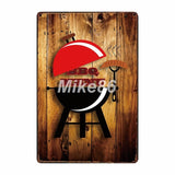 [ Mike86 ] BBQ ZONE Grill DADS BARBECUE TIME Metal Signs Antique Pub Room Hotel Party Decor Retro Wall Painting Plaque  FG-223 - one46.com.au