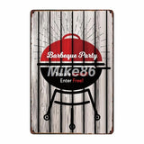 [ Mike86 ] BBQ ZONE Grill DADS BARBECUE TIME Metal Signs Antique Pub Room Hotel Party Decor Retro Wall Painting Plaque  FG-223 - one46.com.au