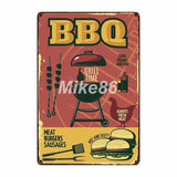 [ Mike86 ] BBQ ZONE Grill DADS BARBECUE TIME Metal Signs Antique Pub Room Hotel Party Decor Retro Wall Painting Plaque  FG-223 - one46.com.au