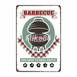 [ Mike86 ] BBQ ZONE Grill DADS BARBECUE TIME Metal Signs Antique Pub Room Hotel Party Decor Retro Wall Painting Plaque  FG-223 - one46.com.au